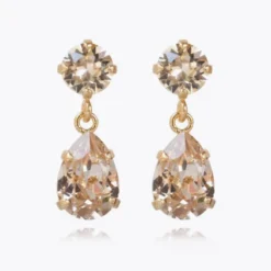 Mini Drop Earrings Gold Silk