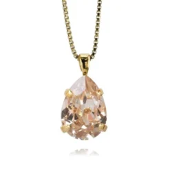 Mini Drop Necklace Gold Silk