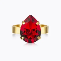 Mini Drop Ring Gold Light Siam