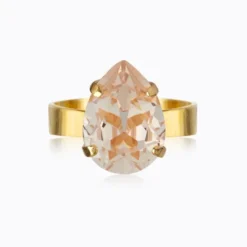 Mini Drop Ring Gold Silk