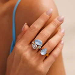 Mini Drop Ring Gold Sky Ignite
