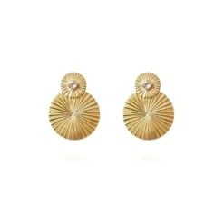 Mini Odessa Earrings Gold Crystal