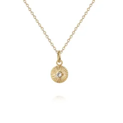 Mini Odessa Necklace Gold Crystal