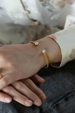 Mini Twisted Bracelet Pearl