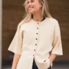 Mirielle East 2/4 Cardigan Bleached Sand