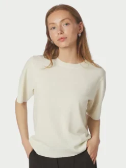 Missy Knit Tee Creme