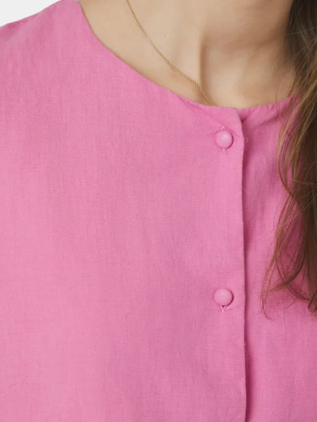 Moisa Linen Blouse Pink