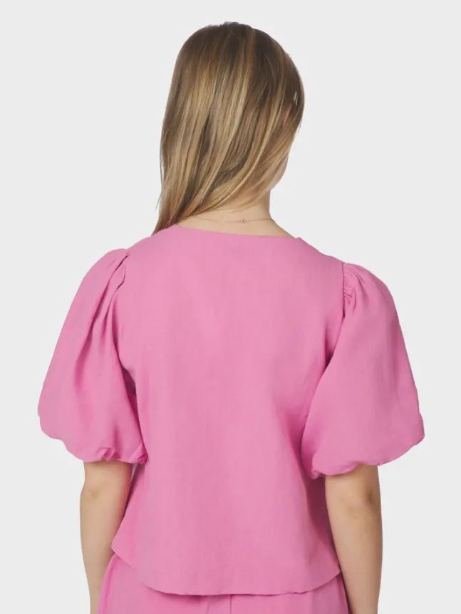 Moisa Linen Blouse Pink