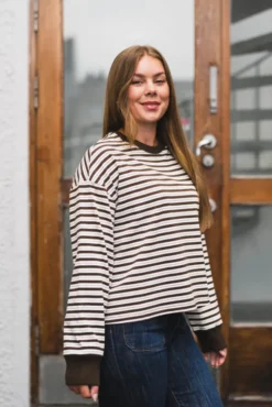 Monde Krestiane Pullover STP Egret/Hot Fudge
