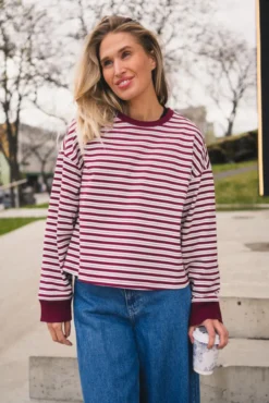Monde Krestiane Pullover STP Egret/Rhododend