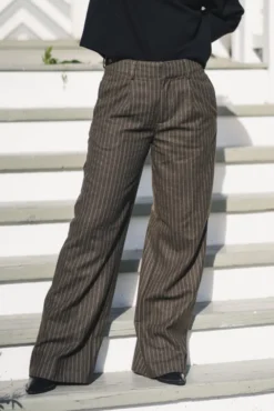 Moon Stripe 24 Trousers Brown