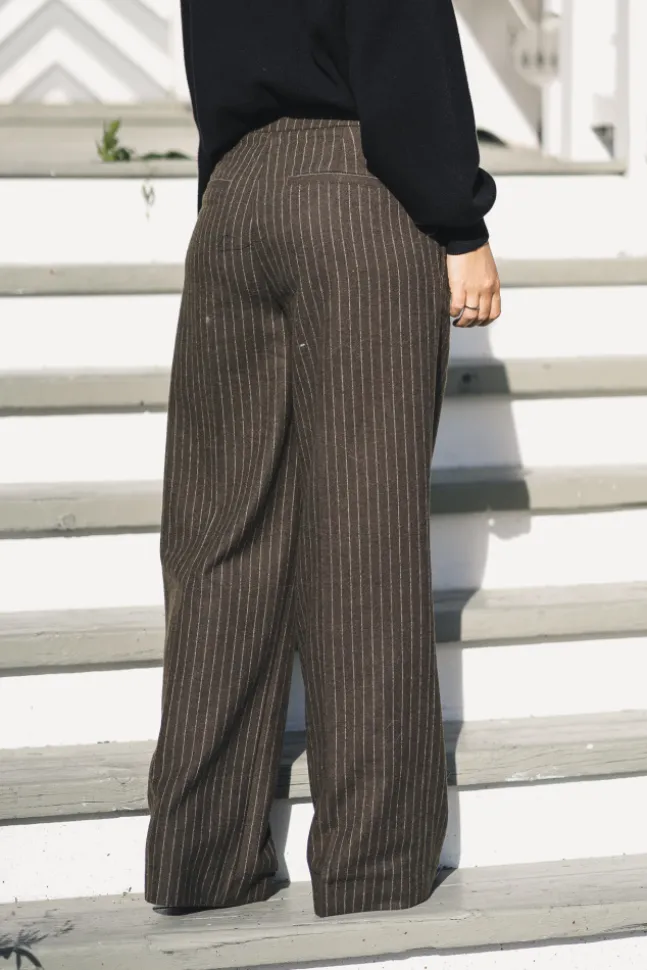 Moon Stripe 24 Trousers Brown