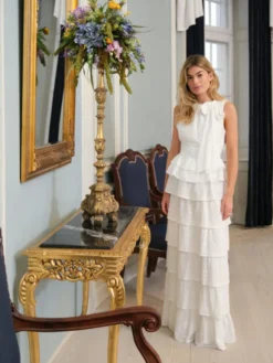 Morris Emb Skirt Offwhite