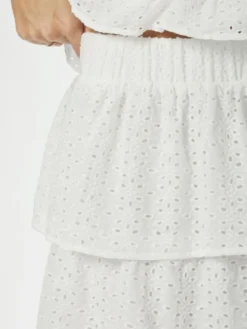 Morris Emb Skirt Offwhite