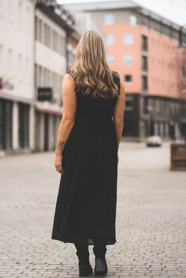 Myrna S Voile Dress Black