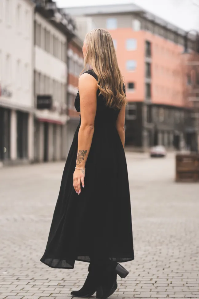 Myrna S Voile Dress Black