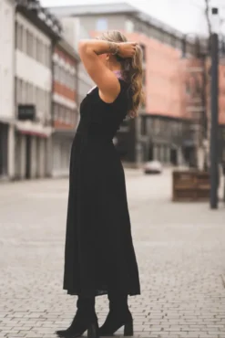 Myrna S Voile Dress Black