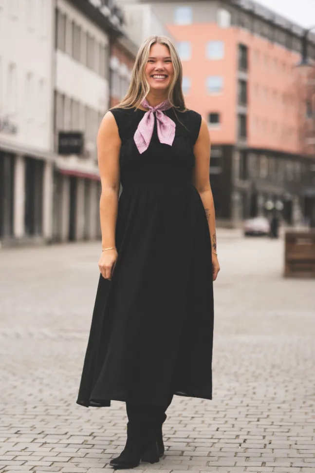 Myrna S Voile Dress Black