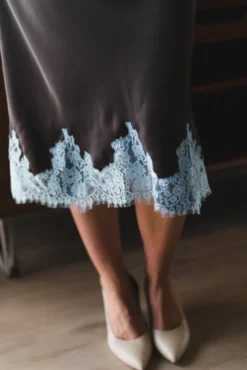 Naira Lace Skirt Dark Brown