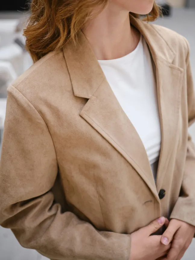 Namy Imitated Suede Blazer Sand