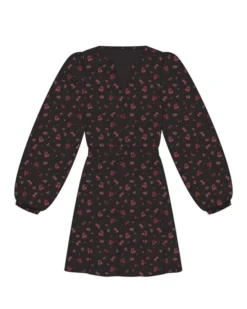 Nancy Dress Aop Syrah Flower