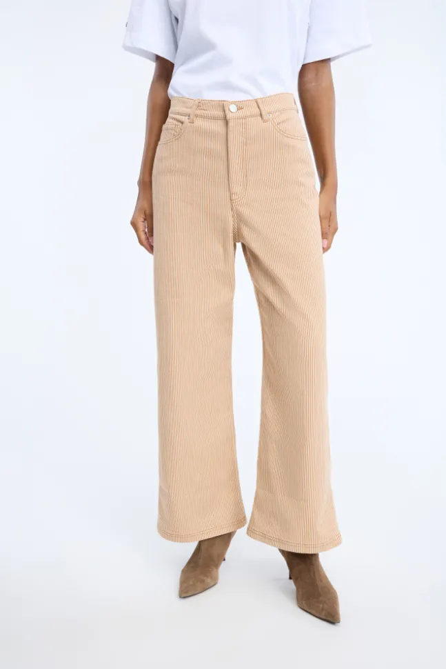 Navona Pants Stripe Camel