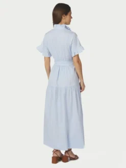 Nellie Soft Stripe Dress Light Blue