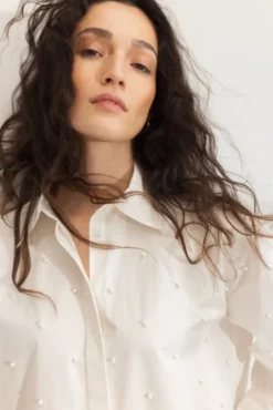 Nell Pearl Shirt White