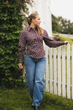 Neoella Medium Check Shirt Plum