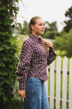 Neoella Medium Check Shirt Plum
