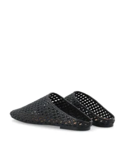 Nera Mule Weaved Faux Leather Black