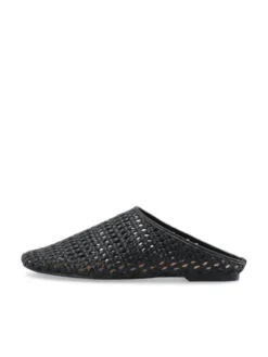 Nera Mule Weaved Faux Leather Black