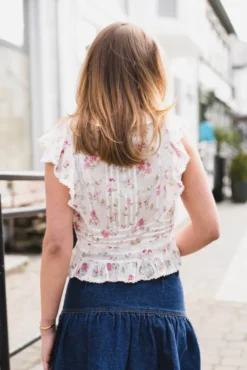 Netali Spring Flower Top Offwhite