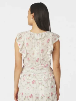 Netali Spring Flower Top Offwhite