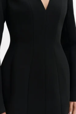 Ninni Cut-Out Shoulder Hourglass Mini Dress Black