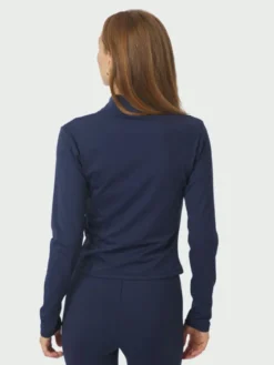 Nolana Zip Blouse Navy