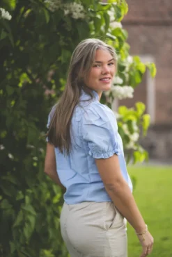 Odesa Linen Blouse Light Blue