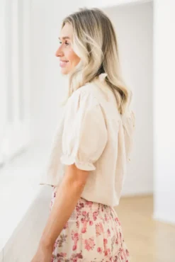 Odesa Linen Blouse Sand