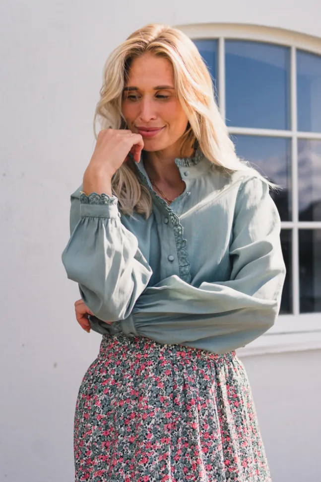 Olivie Shirt Chinois Green