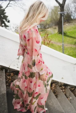 Organza Belt Dress Rosette