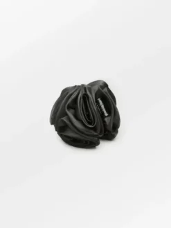 Organza Flower Hair Claw Black