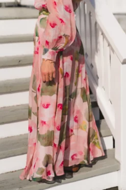 Organza Maxi Skirt Rosette