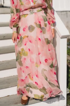 Organza Maxi Skirt Rosette