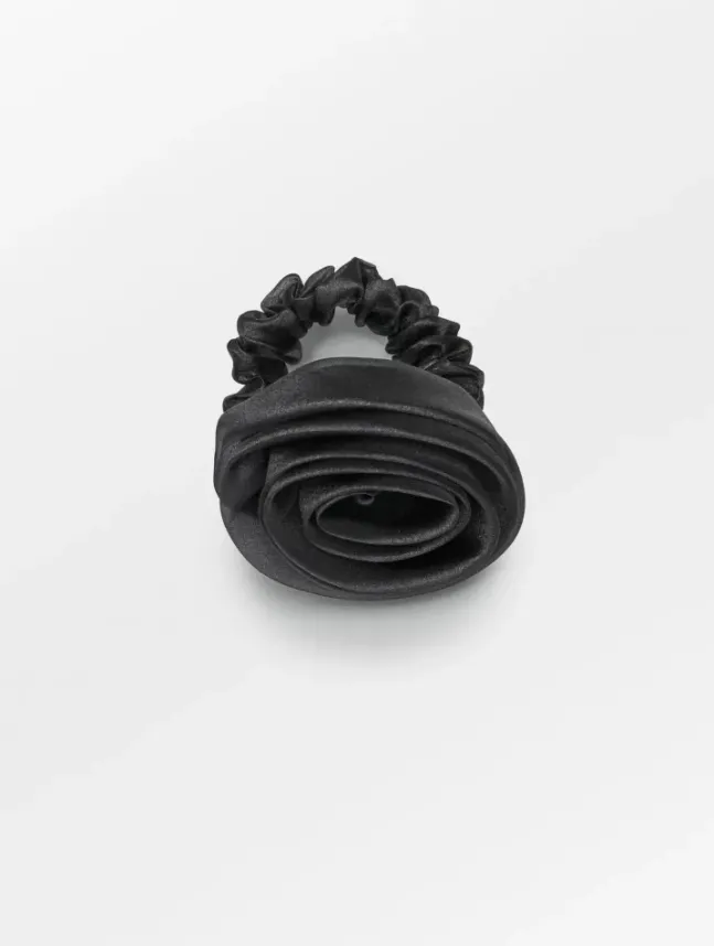 Organza Rosea Scrunchie Black