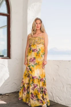 Organza Strap Dress Sunflower