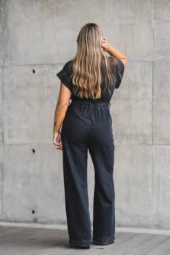Pancy Zip Jumpsuit Black