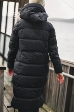 Panda Hooded Down Coat Black