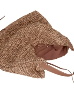 Paper Straw Siena Bag Mocha Brown