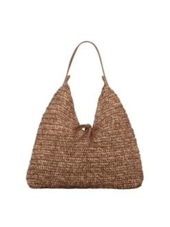 Paper Straw Siena Bag Mocha Brown
