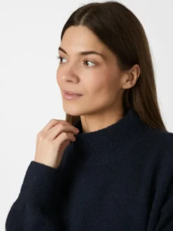 Paulina Knit Blouse Navy